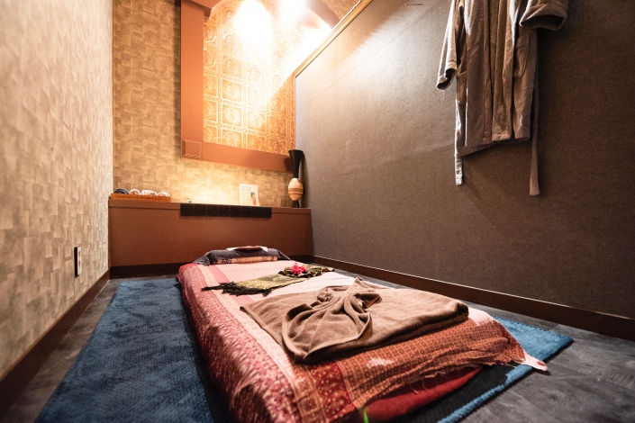 역삼동 태국관리사 마사지샵 라온타이의 쾌적한 관리실 내부 모습