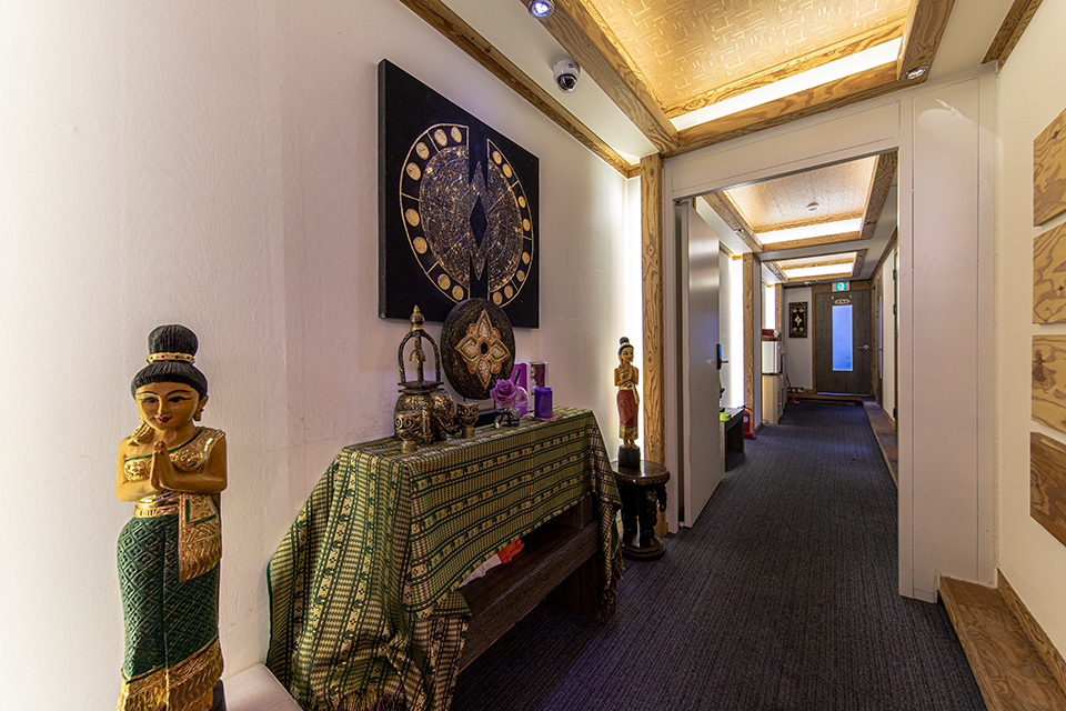 안양동 태국마사지 전문 건타이의 깔끔하고 정돈된 내부 전경