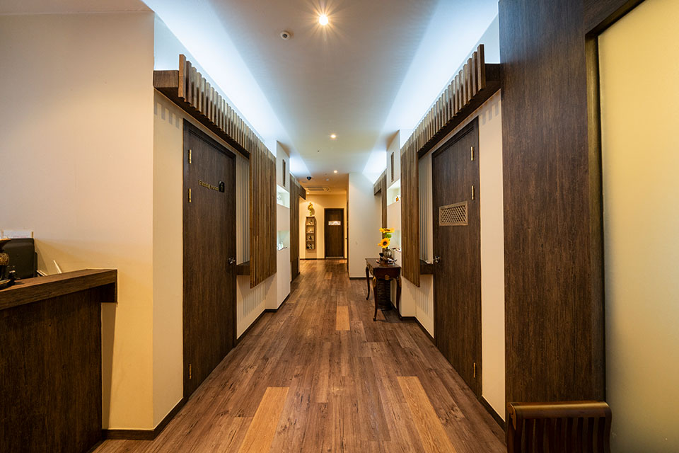 가산동 태국관리사 마사지샵 인타이의 쾌적한 관리실 내부 모습