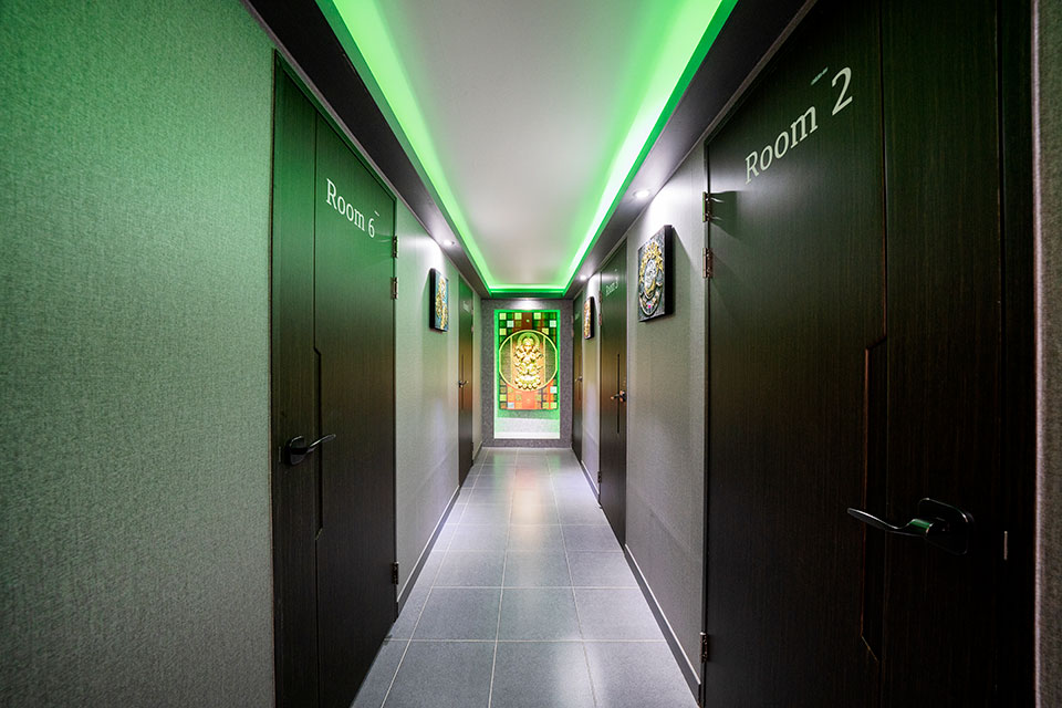 태국마사지 서비스가 제공되는 남산동 므앙타이 매장 내부 사진