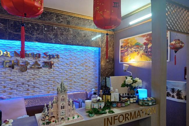 베트남관리 서비스가 제공되는 이곡동 다낭스파 매장 내부 사진