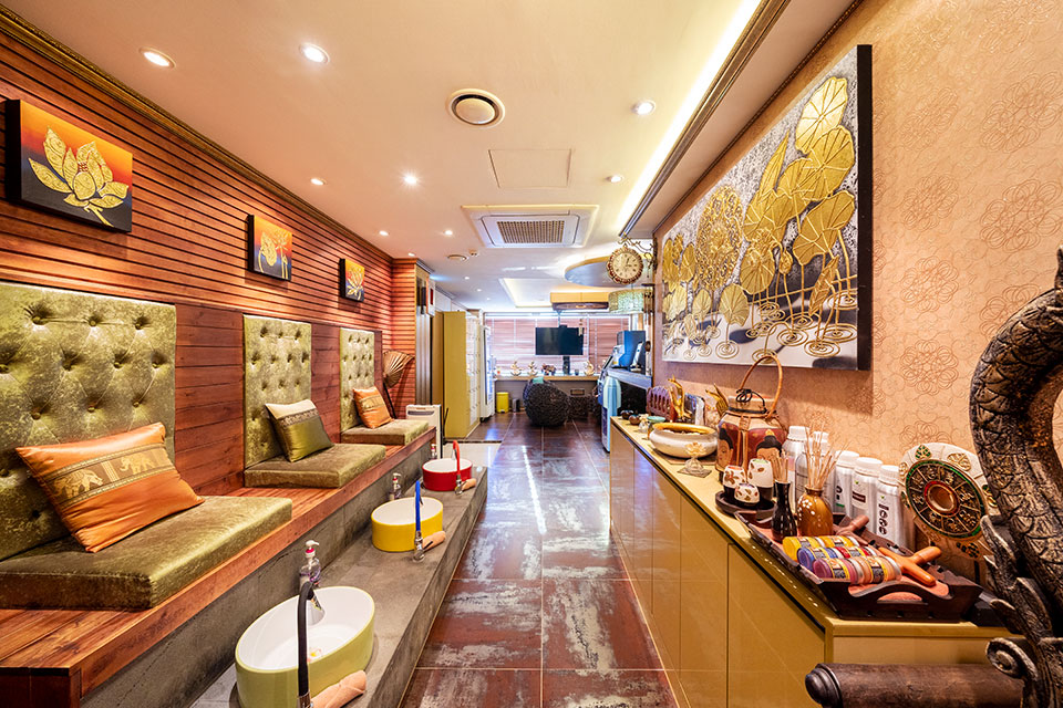 미아동 태국마사지 전문 휴타이의 깔끔하고 정돈된 내부 전경