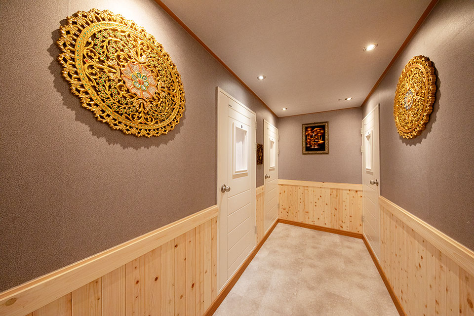 명장동 태국관리사 마사지샵 모두타이의 쾌적한 관리실 내부 모습