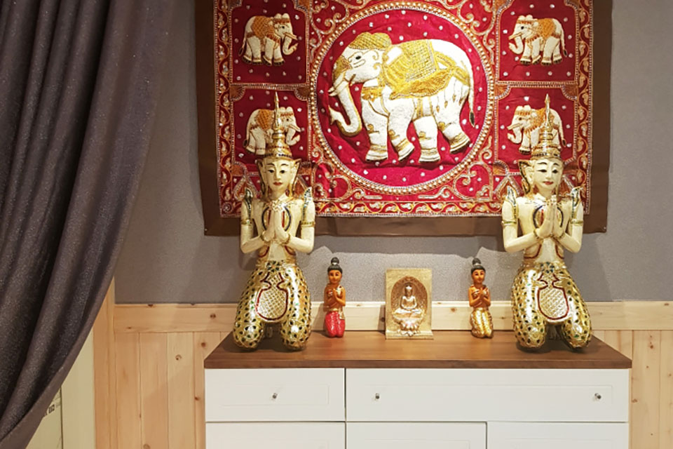 명장동 태국관리사 마사지샵 모두타이의 쾌적한 관리실 내부 모습