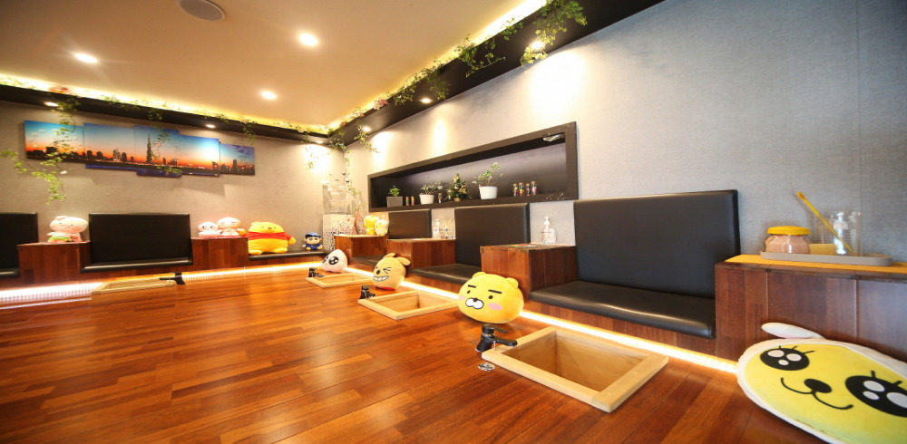 옥동 인근 한국관리사 마사지 전문 스마일풋의 아늑한 내부 시설 안내