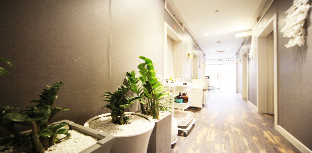 삼평동 한국관리사 마사지샵 수테라피의 쾌적한 관리실 내부 모습