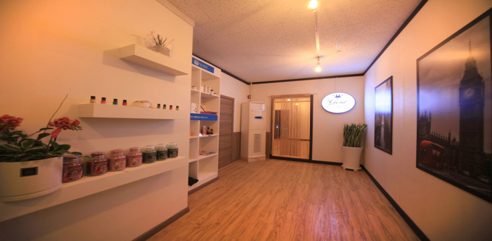 금곡리 한국관리사 마사지샵 골드스웨디시의 쾌적한 관리실 내부 모습