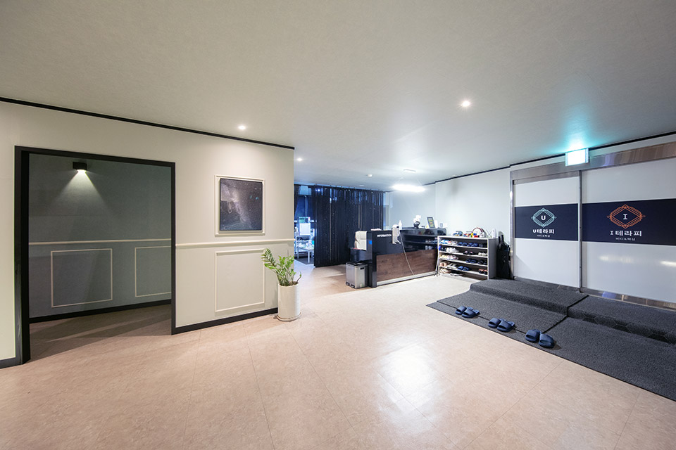 매교역,수원시청역 인근 한국관리사 마사지 전문 유테라피의 아늑한 내부 시설 안내