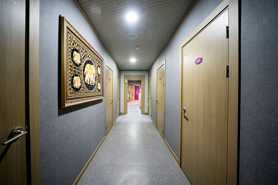 노원동3가 태국마사지 전문 탑아로마의 깔끔하고 정돈된 내부 전경