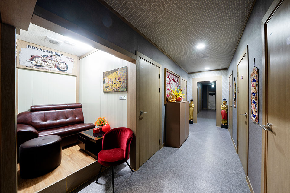 만평역,원대역 주변 태국마사지 추천 매장 탑아로마의 전체적인 인테리어 모습