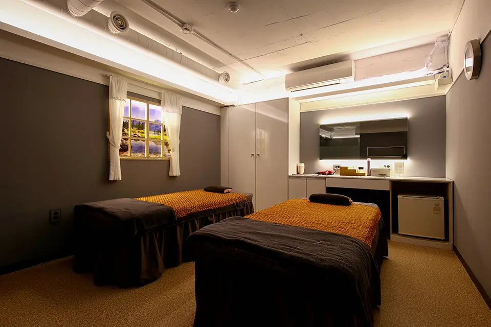 잠실역,잠실나루역,석촌역,몽촌토성역,송파나루역,한성백제역 인근 태국관리사 마사지 전문 스파마사지의 아늑한 내부 시설 안내