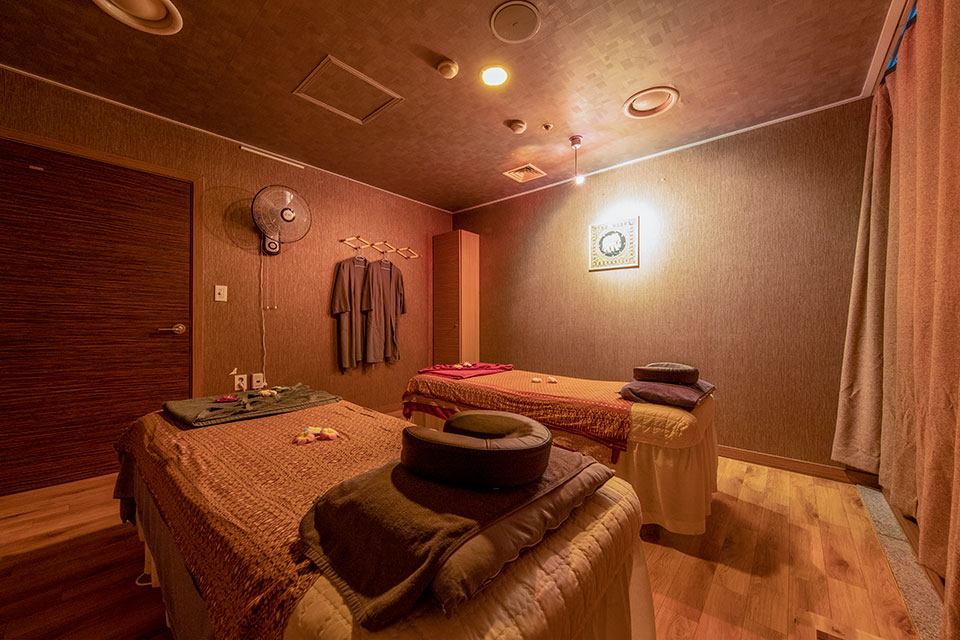 태국마사지 서비스가 제공되는 성남동 휴타이마사지 매장 내부 사진