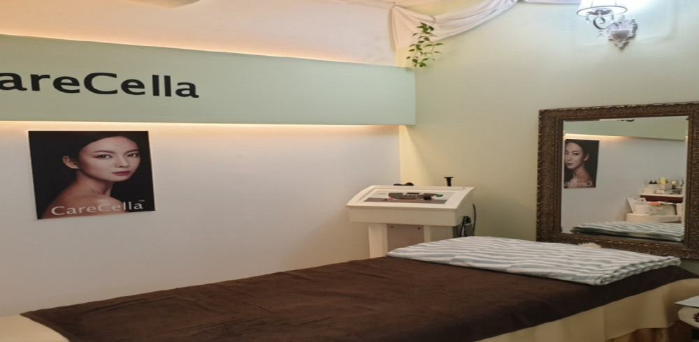 동천역,오리역 주변 에스테틱 추천 매장 케어셀라분당오리점의 전체적인 인테리어 모습