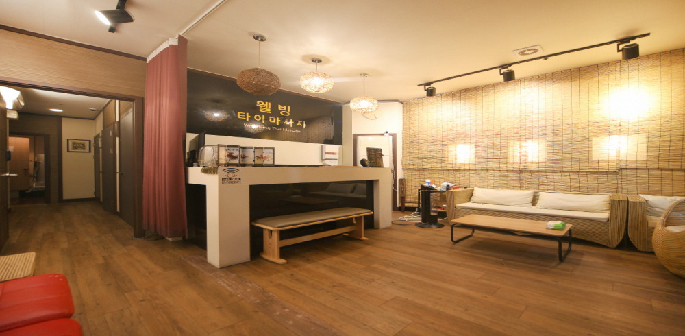 사우동 태국관리사 마사지샵 웰빙타이의 쾌적한 관리실 내부 모습