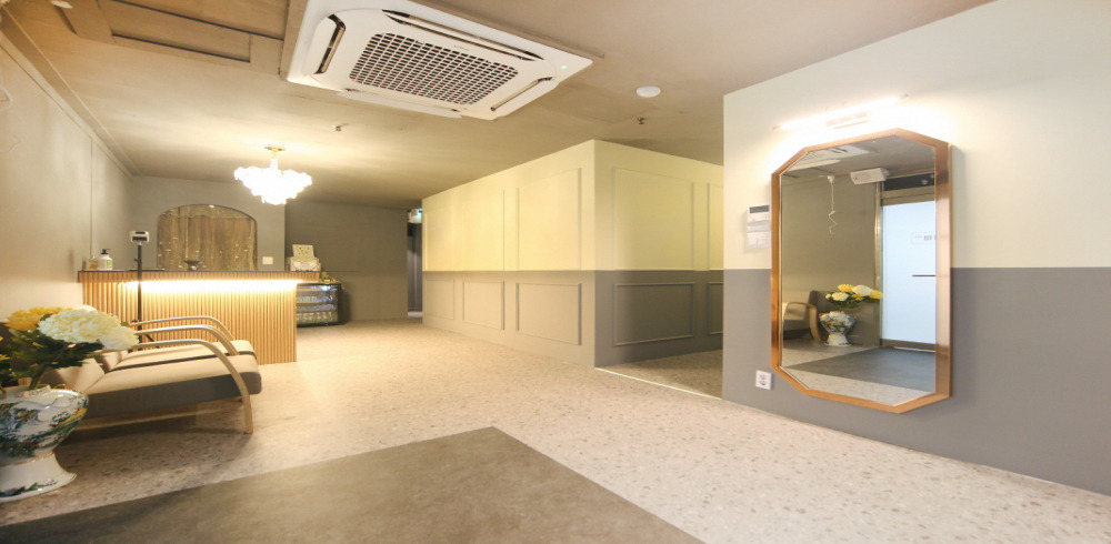 스웨디시 서비스가 제공되는 지행동 더바디테라피 매장 내부 사진