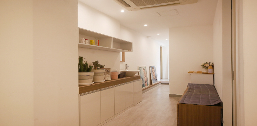 대치동 한국관리사 마사지샵 선에스테틱의 쾌적한 관리실 내부 모습