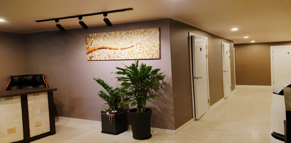 미아동 태국관리사 마사지샵 블루테라피의 쾌적한 관리실 내부 모습