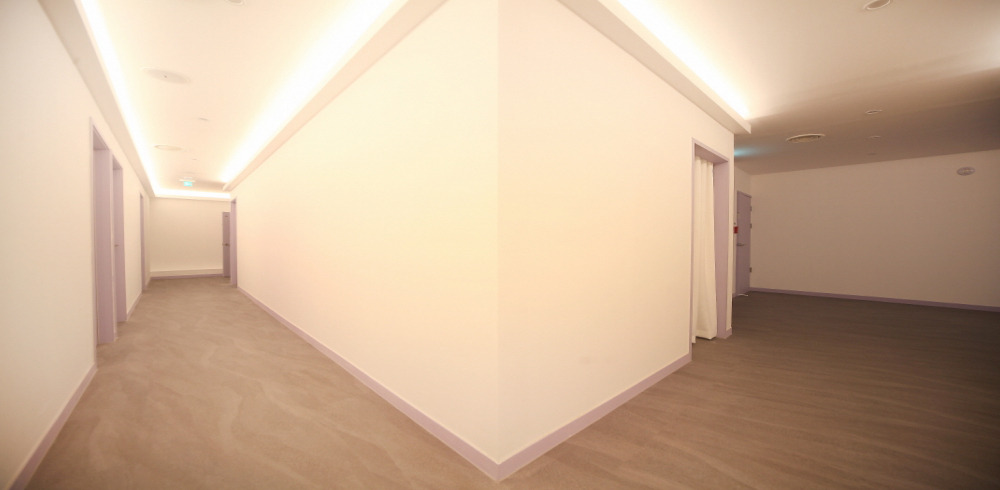 성정동 한국관리사 마사지샵 하트테라피의 쾌적한 관리실 내부 모습