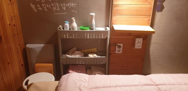 강동역,길동역,둔촌동역 인근 한국관리사 마사지 전문 궁스포츠마사지의 아늑한 내부 시설 안내