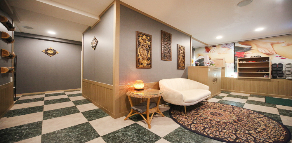 중랑역,먹골역,중화역,상봉역 주변 태국마사지 추천 매장 샵타이의 전체적인 인테리어 모습