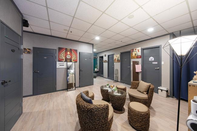 태국마사지 서비스가 제공되는 진평동 진심타이 매장 내부 사진