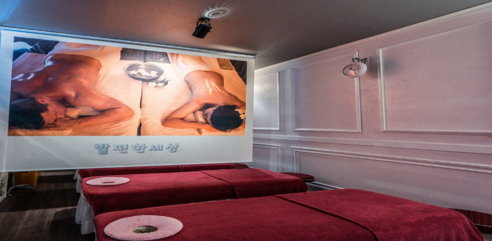 색달동 한국관리사 마사지샵 발편한세상의 쾌적한 관리실 내부 모습