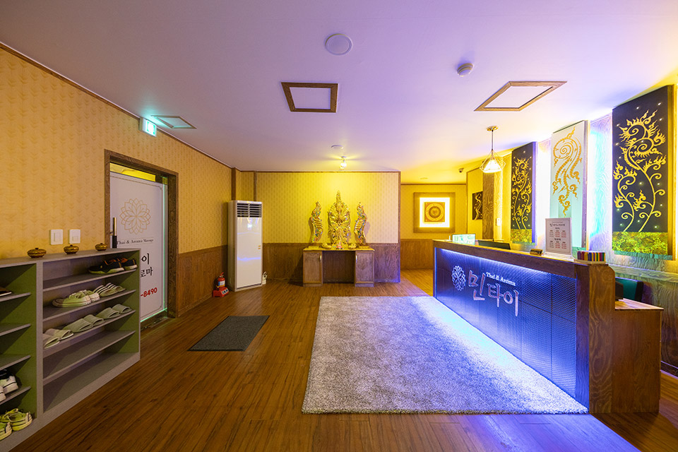 달동 태국마사지 전문 민타이&아로마의 깔끔하고 정돈된 내부 전경