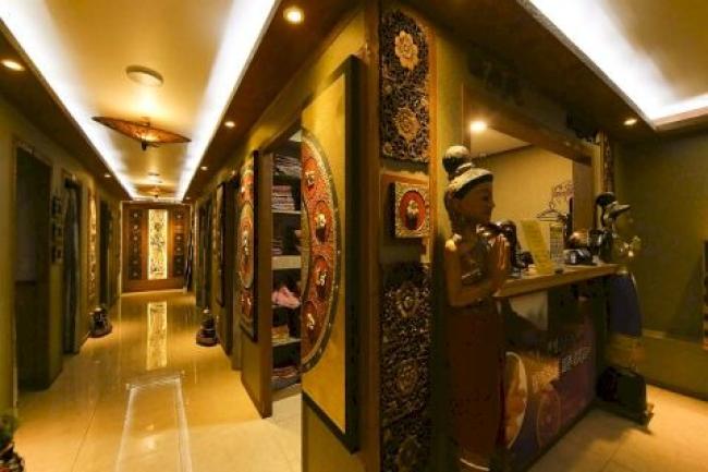 수석리 태국관리사 마사지샵 황실테라피의 쾌적한 관리실 내부 모습