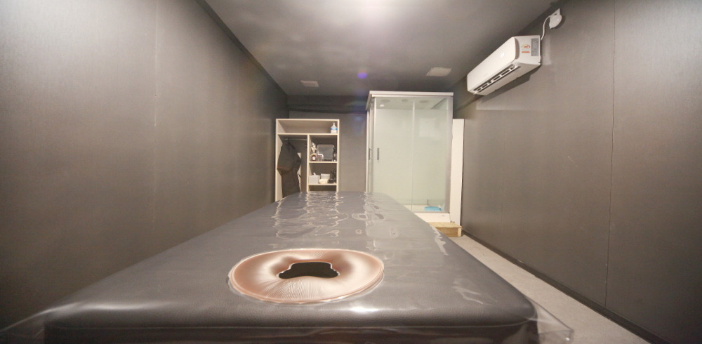금정동 한국관리사 마사지샵 To스웨디시의 쾌적한 관리실 내부 모습