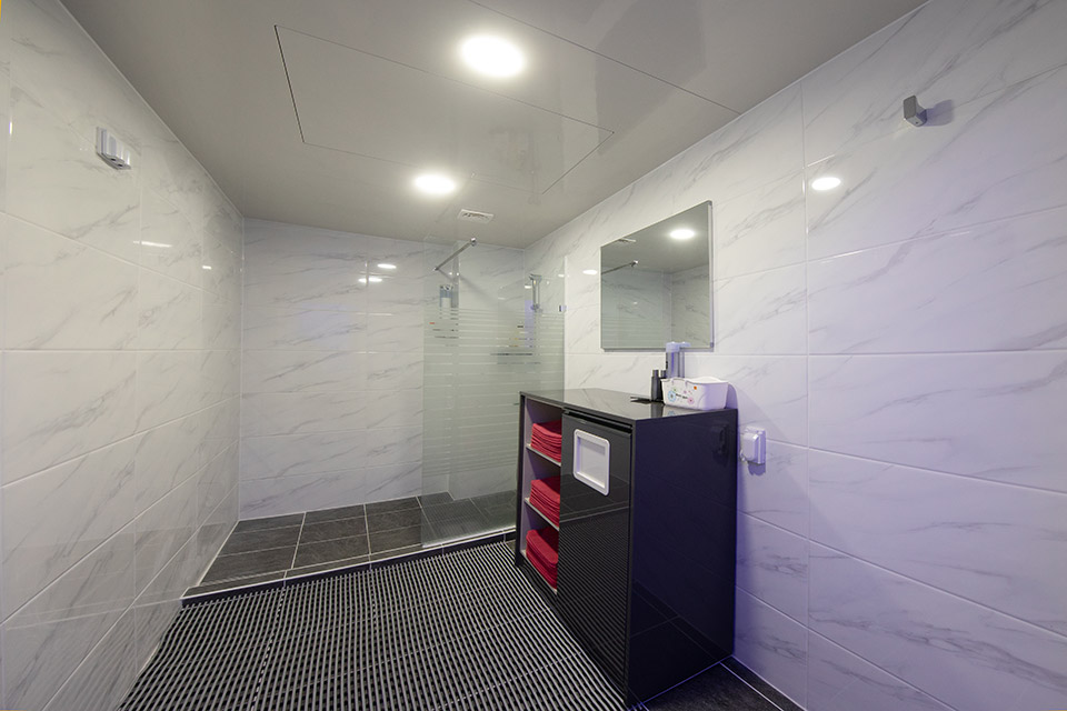 탑동 중국관리사 마사지샵 힐링테라피의 쾌적한 관리실 내부 모습