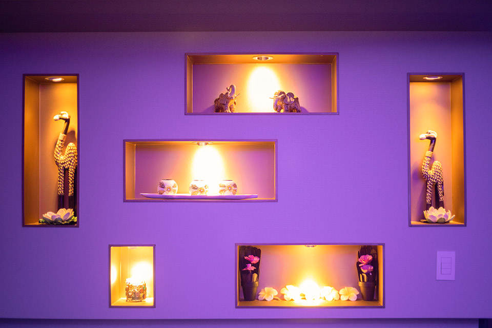 탑동 중국관리사 마사지샵 힐링테라피의 쾌적한 관리실 내부 모습