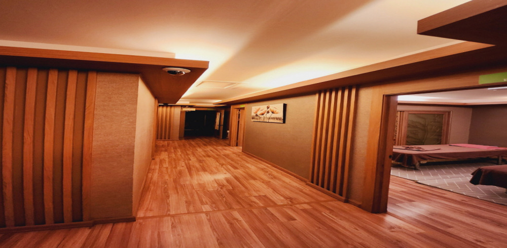 수송동 중국관리사 마사지샵 휴테라피의 쾌적한 관리실 내부 모습