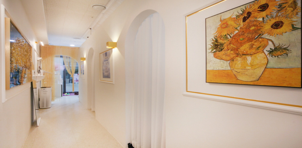 별내동 한국마사지 전문 별내왕비비 에스테틱의 깔끔하고 정돈된 내부 전경