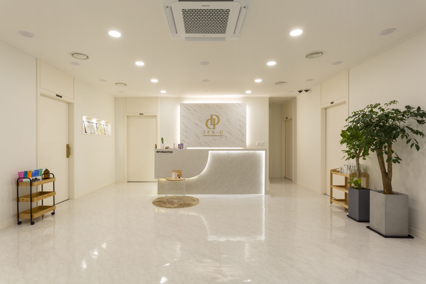 망포동 한국관리사 마사지샵 스파디에스테틱의 쾌적한 관리실 내부 모습