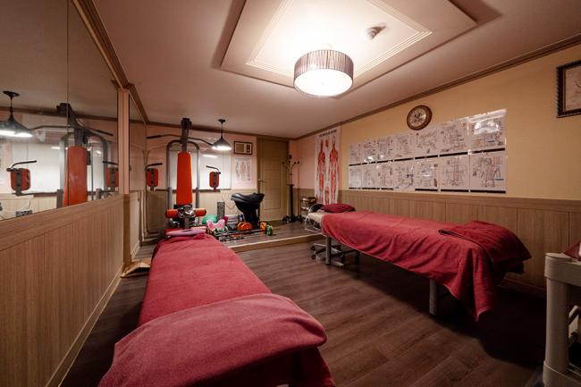 동부리 한국관리사 마사지샵 올바른경혈마사지의 쾌적한 관리실 내부 모습