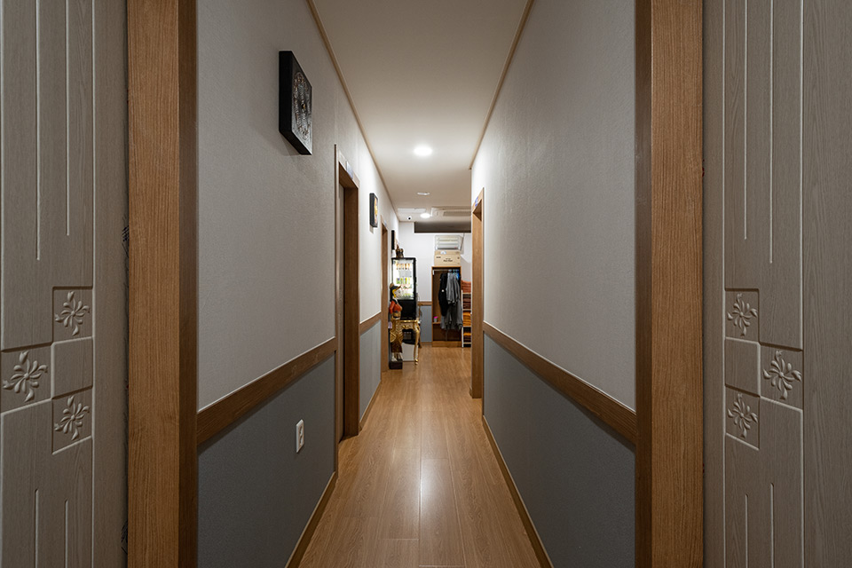 호계동 태국관리사 마사지샵 지엘타이의 쾌적한 관리실 내부 모습