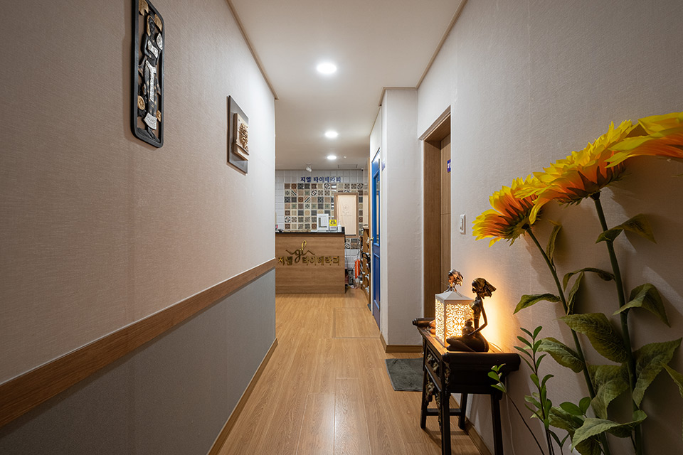 호계동 인근 태국관리사 마사지 전문 지엘타이의 아늑한 내부 시설 안내