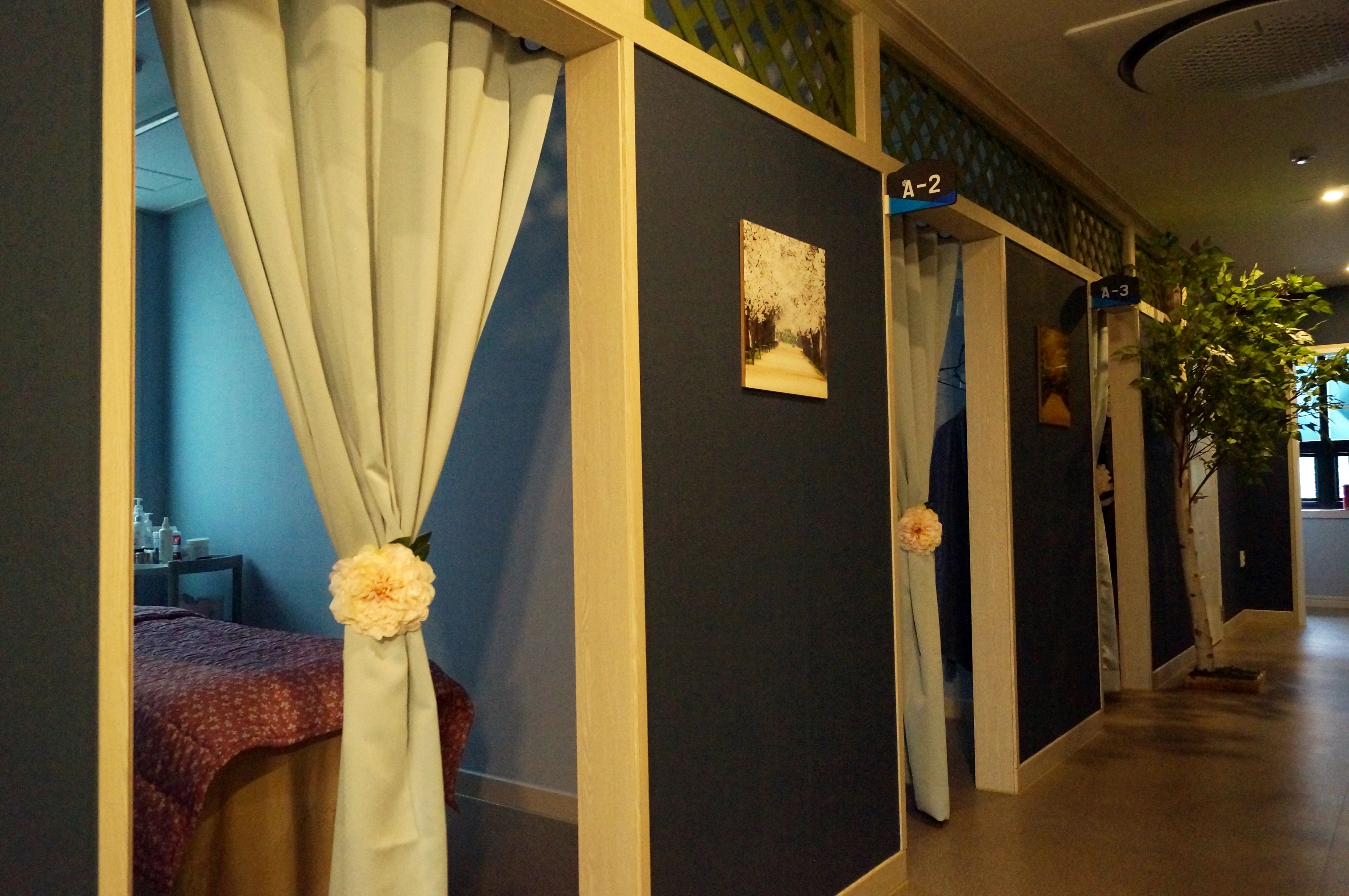 태국마사지 관리 전문 마사지 매장 블루테라피 내부 공간