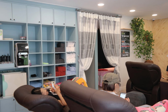 남양산역 인근 마사지 잘하는 곳 쉴발마사지 청결하게 관리된 내부 시설