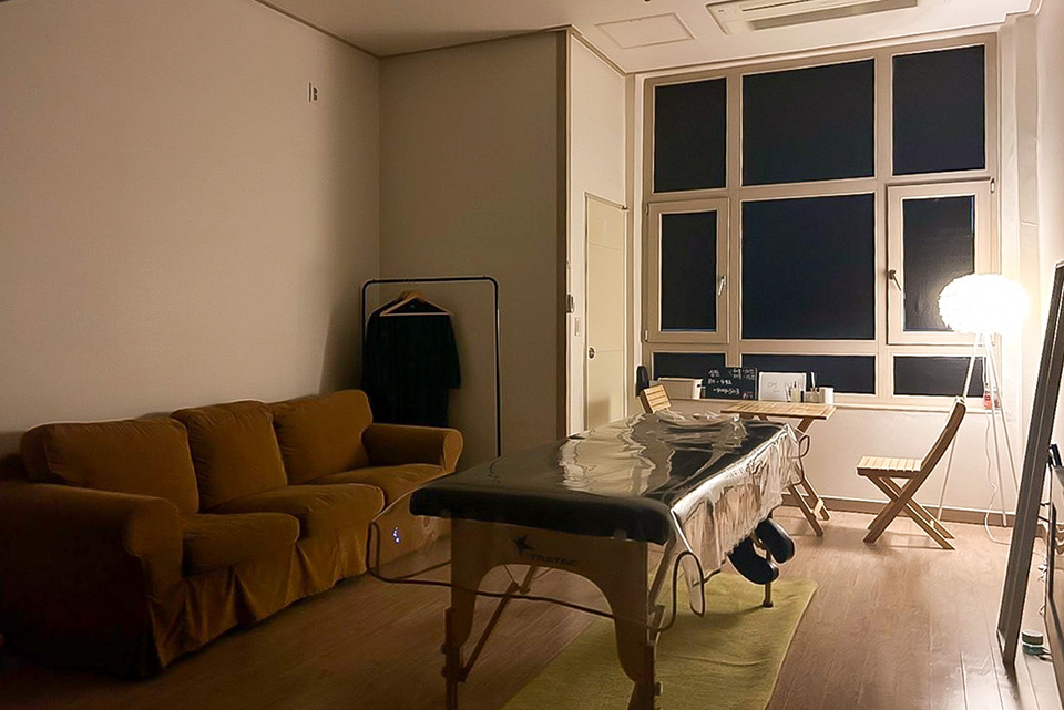 장한평역 인근 마사지 잘하는 곳 애플스웨디시 청결하게 관리된 내부 시설