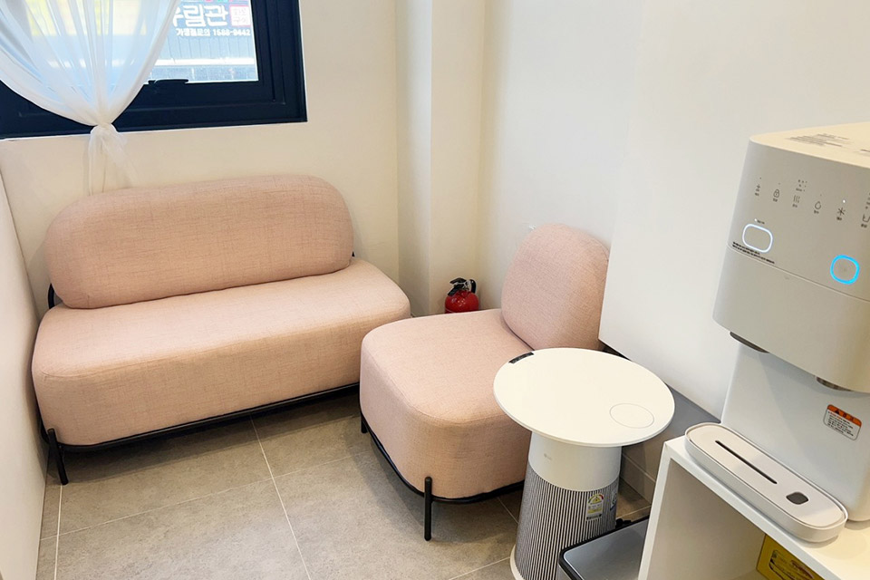 중국마사지 서비스가 제공되는 선단동 진아로마 매장 내부 사진