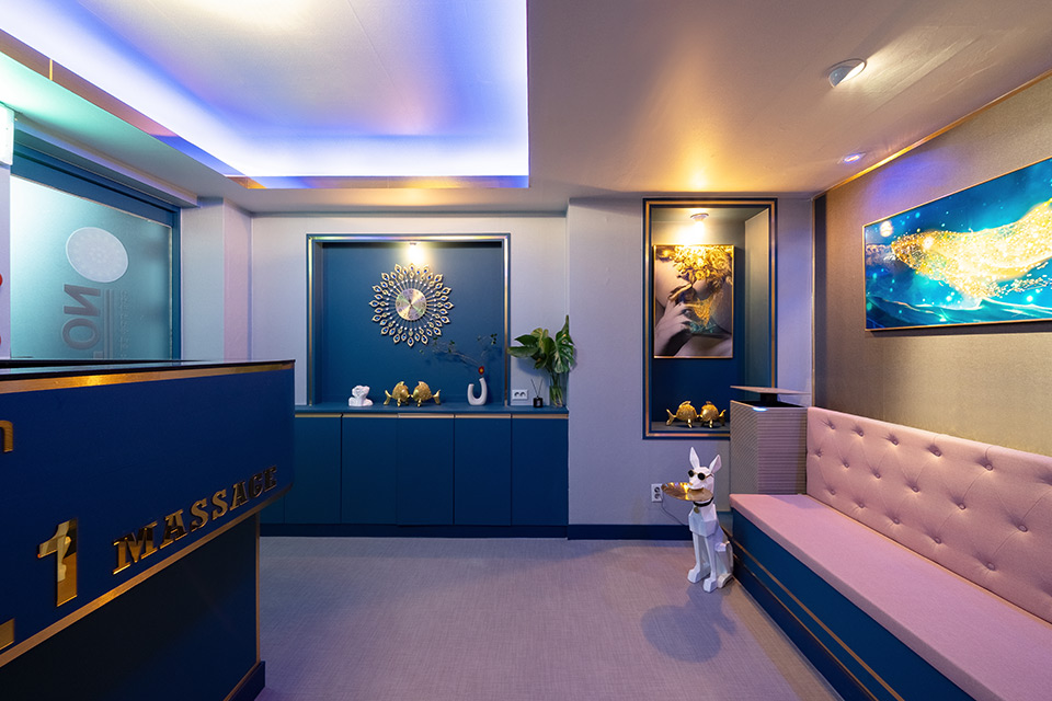 수유동 태국마사지 전문 넘버원타이의 깔끔하고 정돈된 내부 전경