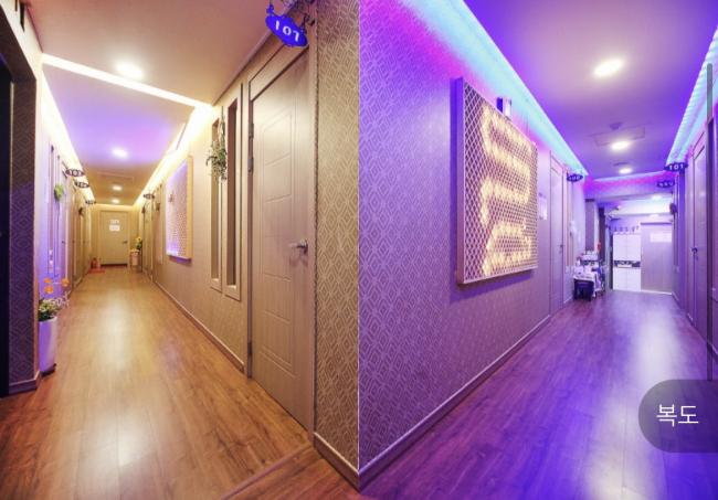 한국마사지 서비스가 제공되는 주안동 주안테라피 매장 내부 사진