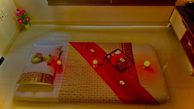 구래동 태국관리사 마사지샵 홍테라피의 쾌적한 관리실 내부 모습