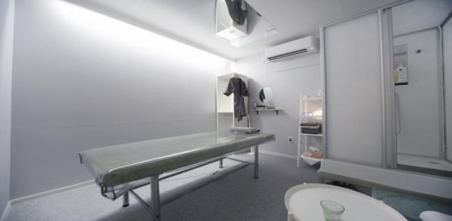 성정동 한국관리사 마사지샵 구름테라피의 쾌적한 관리실 내부 모습