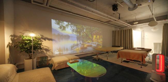 좌동 한국관리사 마사지샵 글로우케이의 쾌적한 관리실 내부 모습