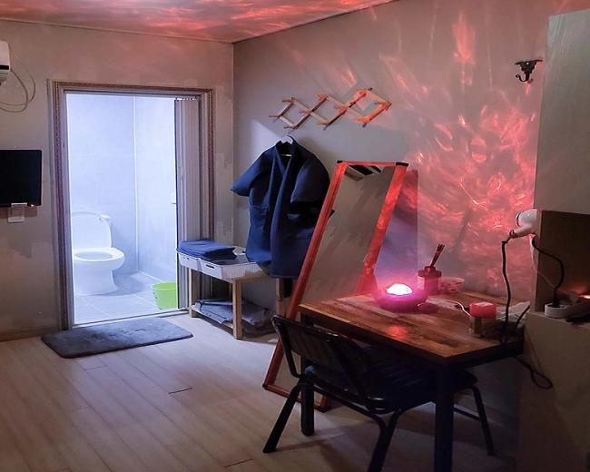 장덕동 태국관리사 마사지샵 썬타이의 쾌적한 관리실 내부 모습