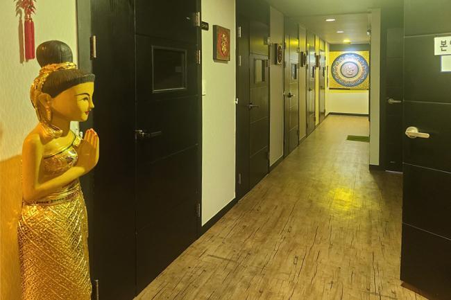 교리 태국관리사 마사지샵 드림타이의 쾌적한 관리실 내부 모습