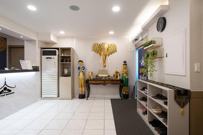 주변 태국마사지 추천 매장 블루타이의 전체적인 인테리어 모습