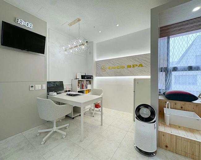 주변 한국마사지 추천 매장 코코스파의 전체적인 인테리어 모습